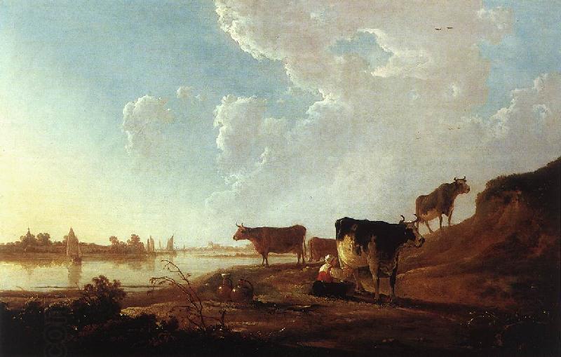 CUYP, Aelbert River Scene with Milking Woman sdf China oil painting art